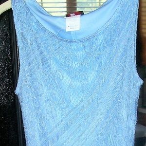 dressy blue crochet dress